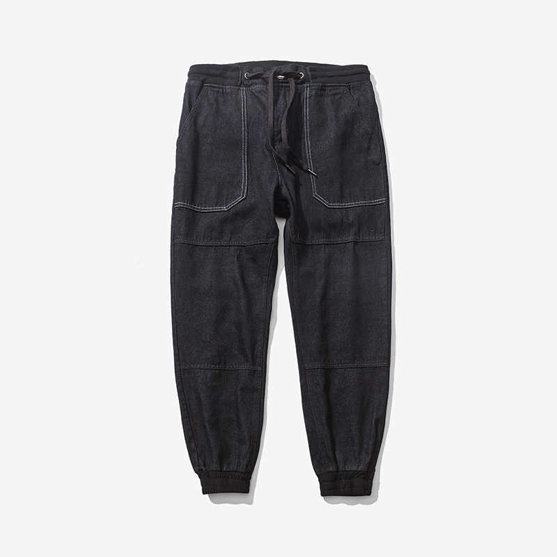 Japan Style Black Jeans Pants Men Pencil Jeans Harajuku Denim Harem Pants Male Elastic Waist Leg Opening Black Pants Fashion 210603
Japan Style Black Jeans Pants Men Pencil Jeans Harajuku Denim Harem Pants Male Elastic Waist Leg Opening Black Pants Fashion 210603