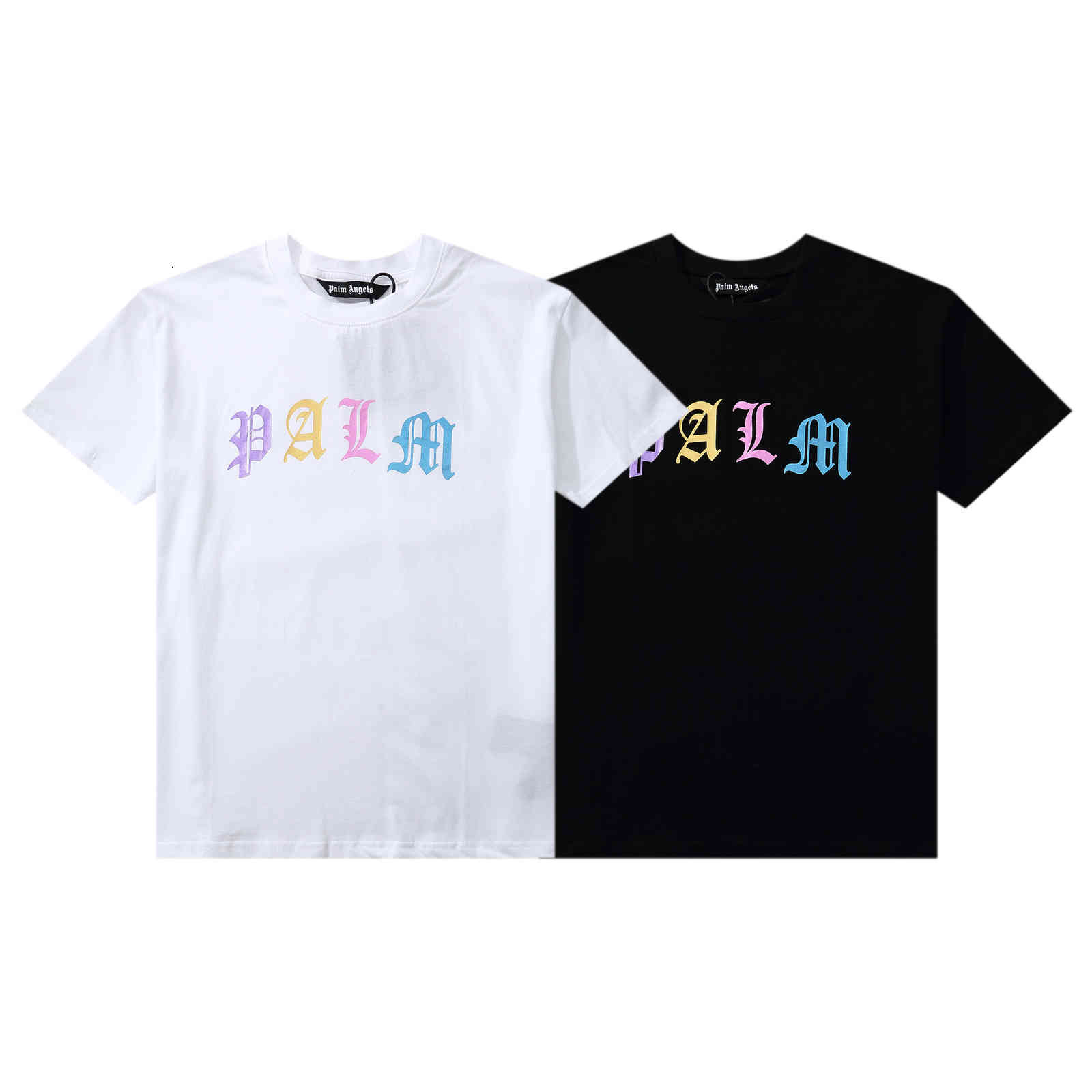 t shirt 2021 summer color letter printed pa short sleeve high street couples fashion, White;black
t shirt 2021 summer color letter printed pa short sleeve high street couples fashion, White;black