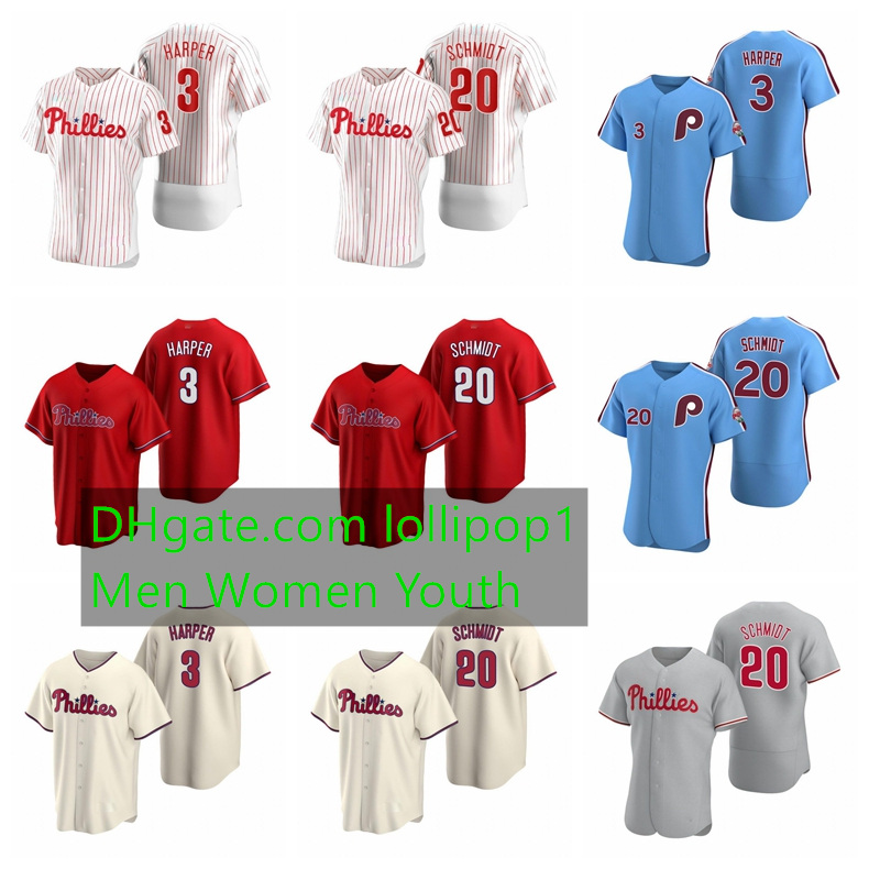 Philadelphia Phillies Baseball Jerseys 3 Bryce Harper Jersey 20 Mike Schmidt White Home Player men women youth S-XXXXL, Nk logo
Philadelphia Phillies Baseball Jerseys 3 Bryce Harper Jersey 20 Mike Schmidt White Home Player men women youth S-XXXXL, Nk logo