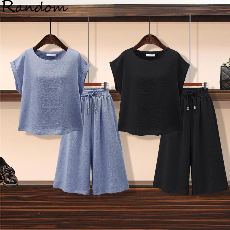 Summer Clothes For Women Large Plus Size 5XL Sports Suit Top And Pant Two Piece Set Sportwear Tracksuit Matching Outfit Dress