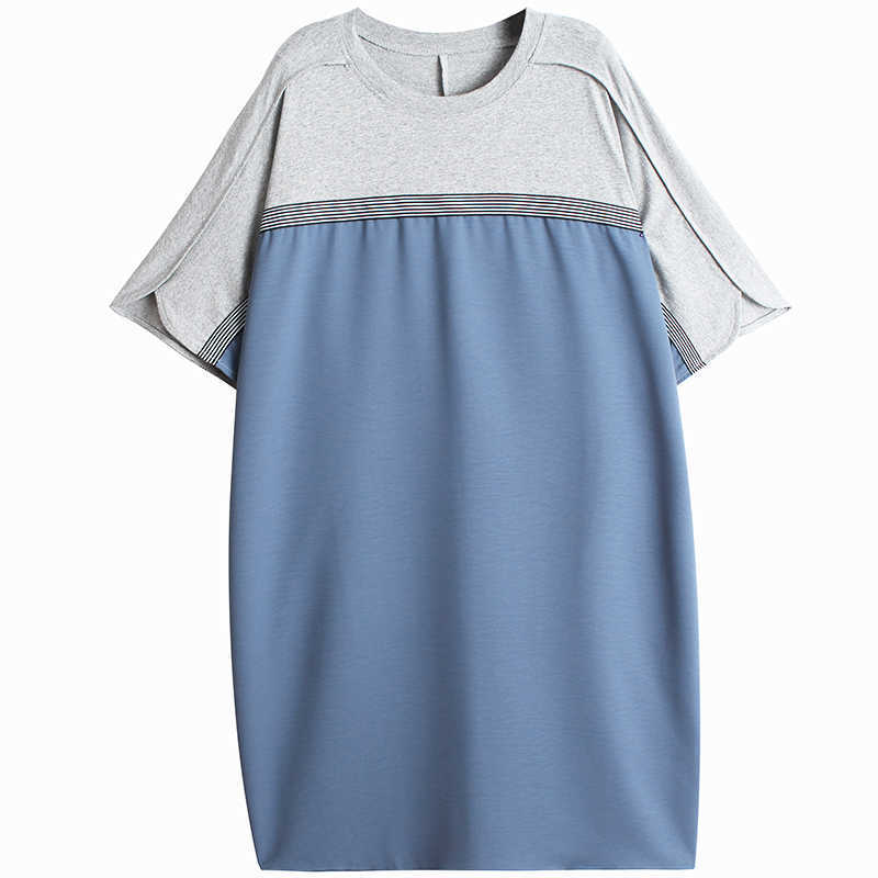 VANOVICH Striped Ribbon Summer Cotton Fashion Women Dress Round Neck Short Sleeve Clothing Casual 210615, Blue
VANOVICH Striped Ribbon Summer Cotton Fashion Women Dress Round Neck Short Sleeve Clothing Casual 210615, Blue