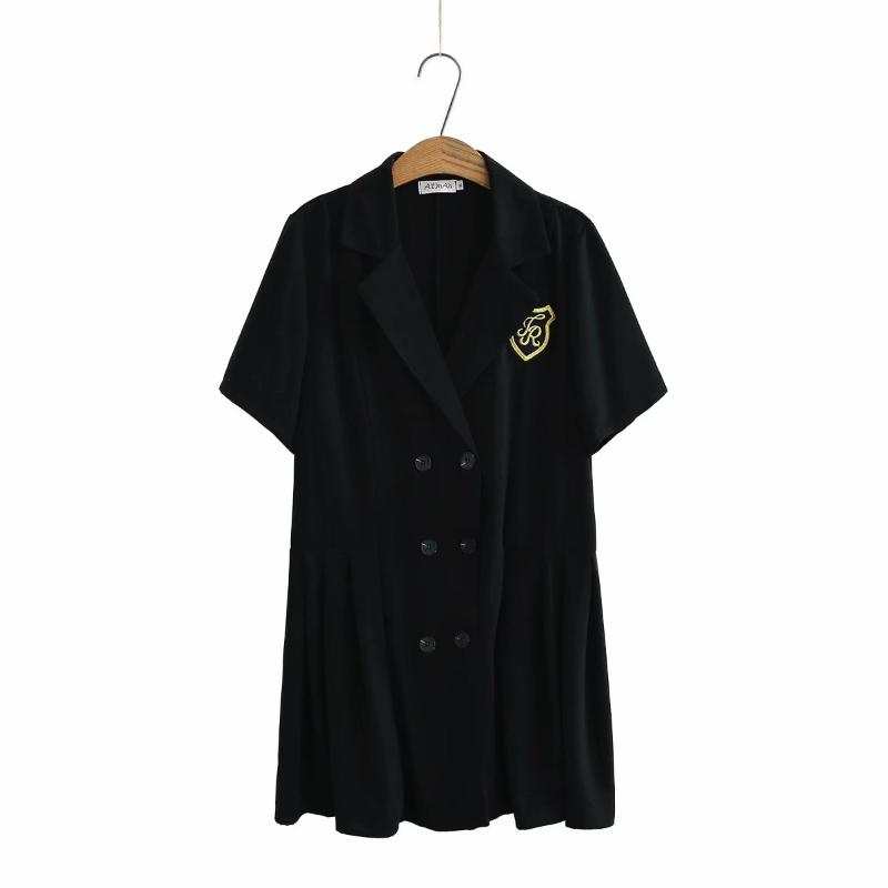 Plus Size Dresses Notched Collar Labeled Pleated Short Sleeves Women 2021 Casual Summer Ladies Black Chiffon Dress Female Tops
Plus Size Dresses Notched Collar Labeled Pleated Short Sleeves Women 2021 Casual Summer Ladies Black Chiffon Dress Female Tops