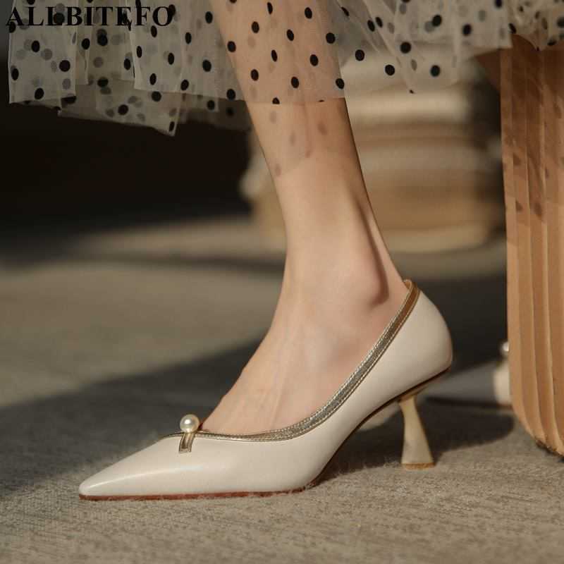 ALLBITEFO natural soft genuine leather high heel shoes women pumps fashion leisure women heels shoes club party wedding shoes 210611, As picture
ALLBITEFO natural soft genuine leather high heel shoes women pumps fashion leisure women heels shoes club party wedding shoes 210611, As picture