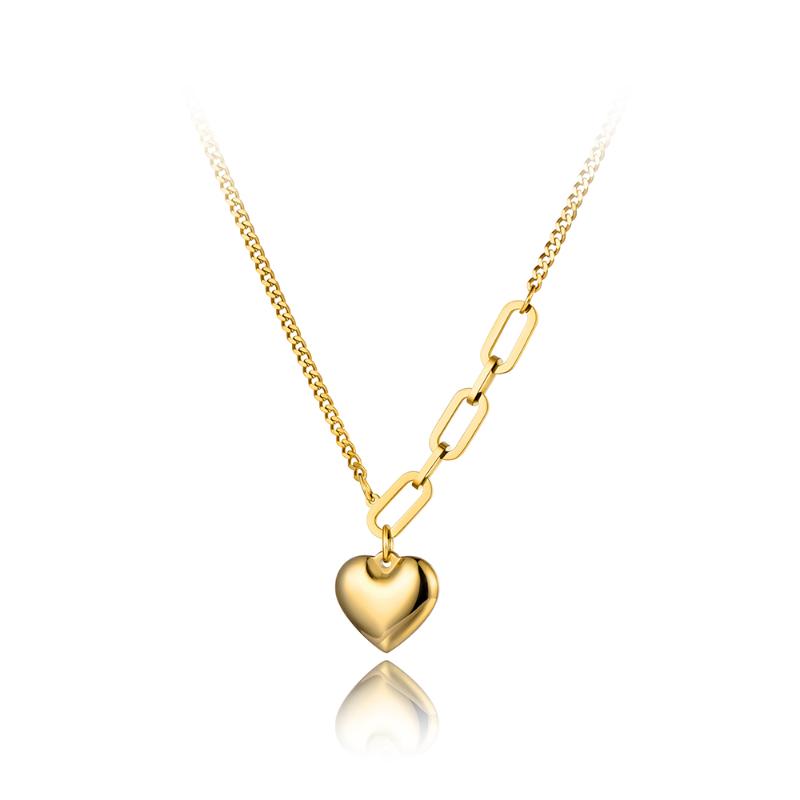 Pendant Necklaces Fashion Titanium Stainless Steel Lovely Heart Charm Bohemia Chain Choker Necklace For Women N20133 
Pendant Necklaces Fashion Titanium Stainless Steel Lovely Heart Charm Bohemia Chain Choker Necklace For Women N20133