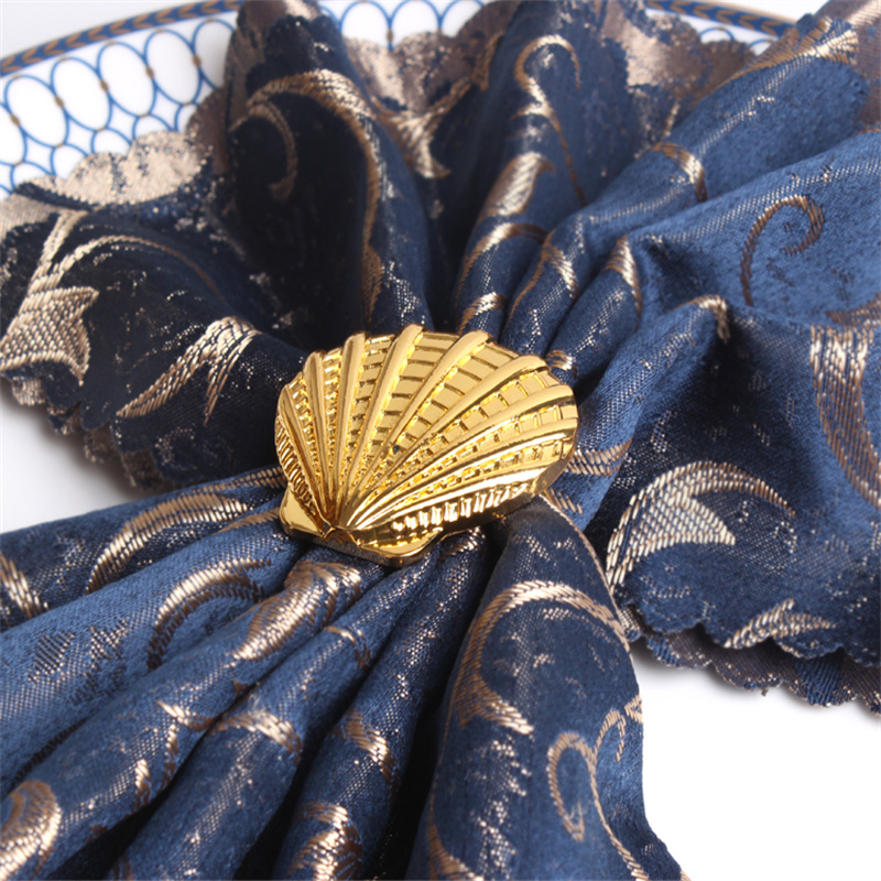 Shell and Fan Napkin Ring Gold Napkin Holder Table
