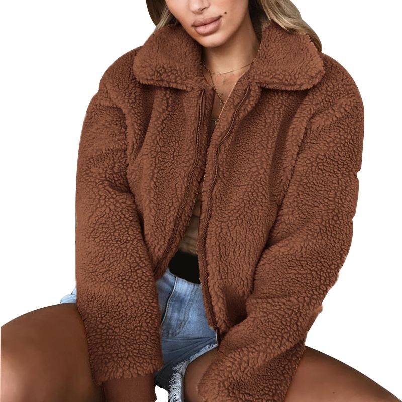 Women' Jackets Autumn Winter 2021 Short Coat Women Zipper Turn-down Collar Faux Fur Bomber Jacket Fluffy Fleece Overcoat Vintage Ladies, Black
Women' Jackets Autumn Winter 2021 Short Coat Women Zipper Turn-down Collar Faux Fur Bomber Jacket Fluffy Fleece Overcoat Vintage Ladies, Black