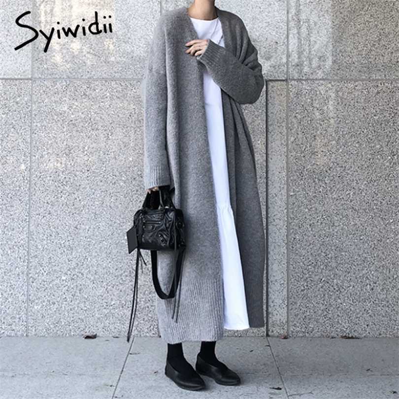 Syiwidii Long Cardigan Women Elegant Ladies Loose Ribbed Knitted Oversize Sweaters Fashion Coat Spring And Autumn 211018, Black
Syiwidii Long Cardigan Women Elegant Ladies Loose Ribbed Knitted Oversize Sweaters Fashion Coat Spring And Autumn 211018, Black