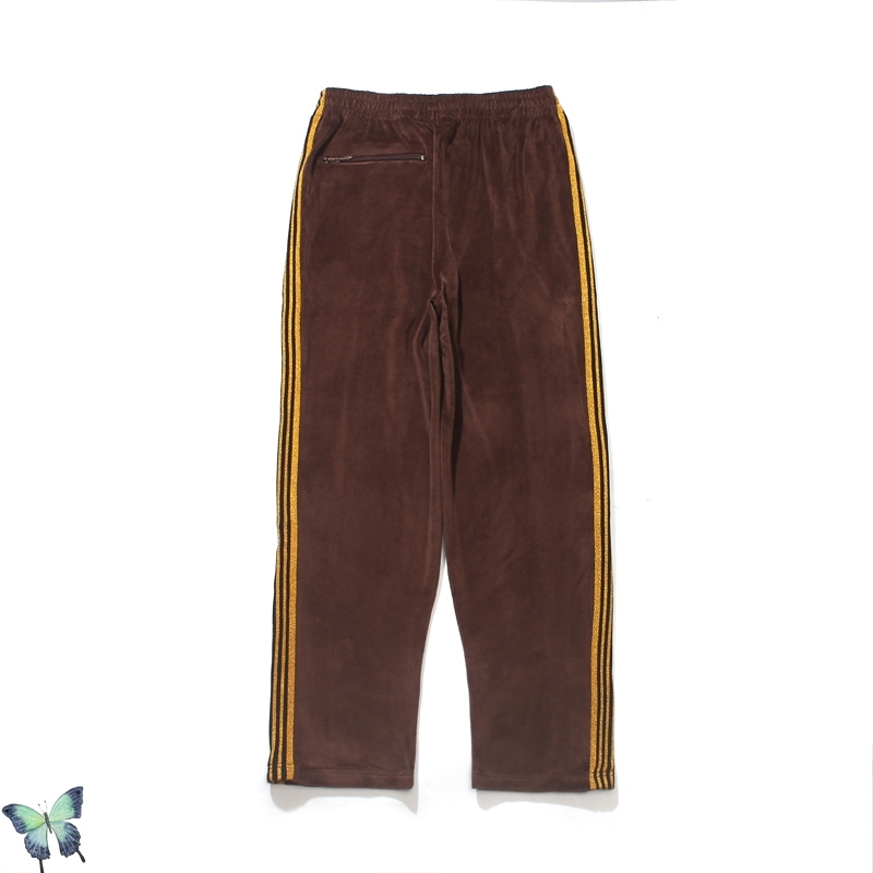 AWGE Embroidery Butterfly Drawstring Plush Sweatpant Men Women High Quality Striped Sweatpants Fast 210420