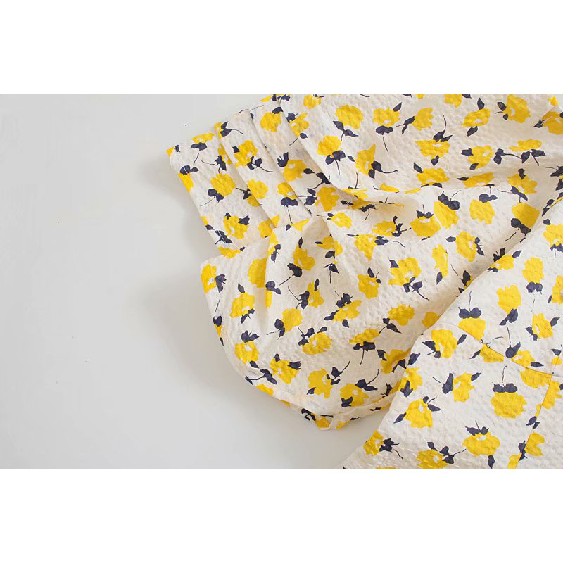 Summer Women Printed Dress Sling Ruffled Sleeve Short Dresses Chic Lady Fashion Casual Clothes 210517