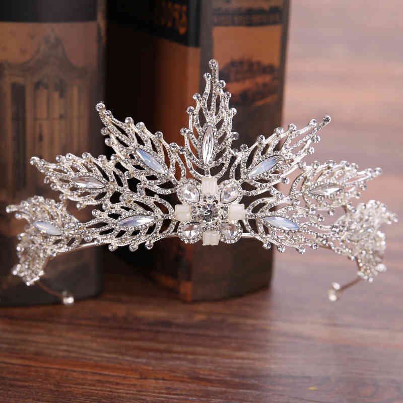 Wedding Hair Jewelry Accessories Exquisite Bridal Band Headdress Handmade Diamond Leaf Crown