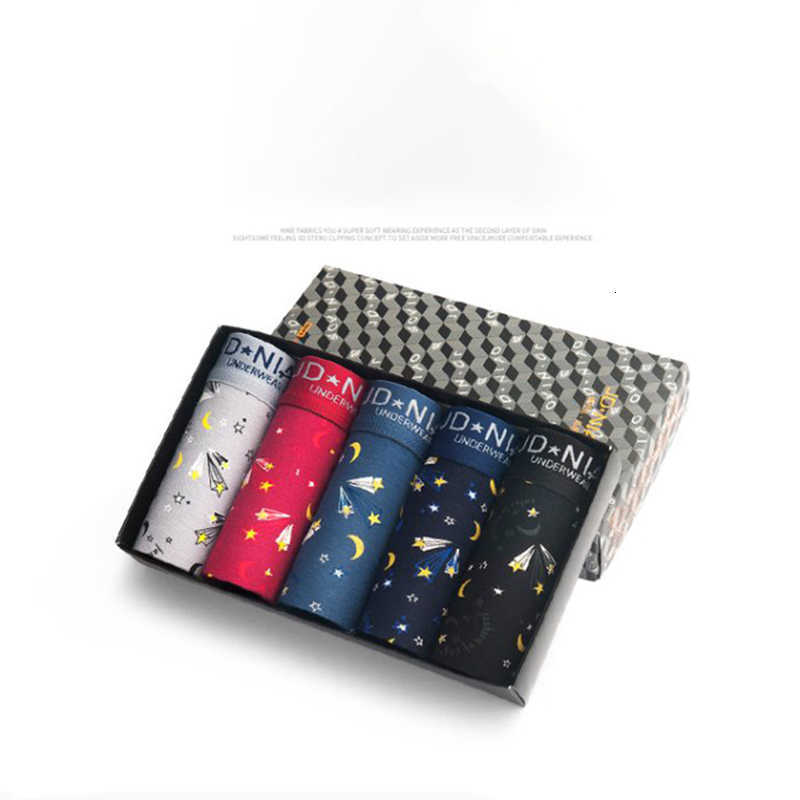 Style 5 pieces / set of Boxershort Men Soft Breathable Mens Underwear Boxer Fashionable Cotton Underwear Men Boxer SH190906