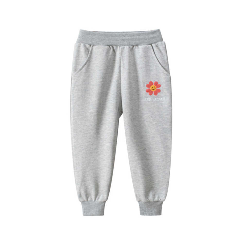 Mudkingdom Girls Jogger Sweatpants Fashion Daisy Flower Elastic Waist Trousers for 210615