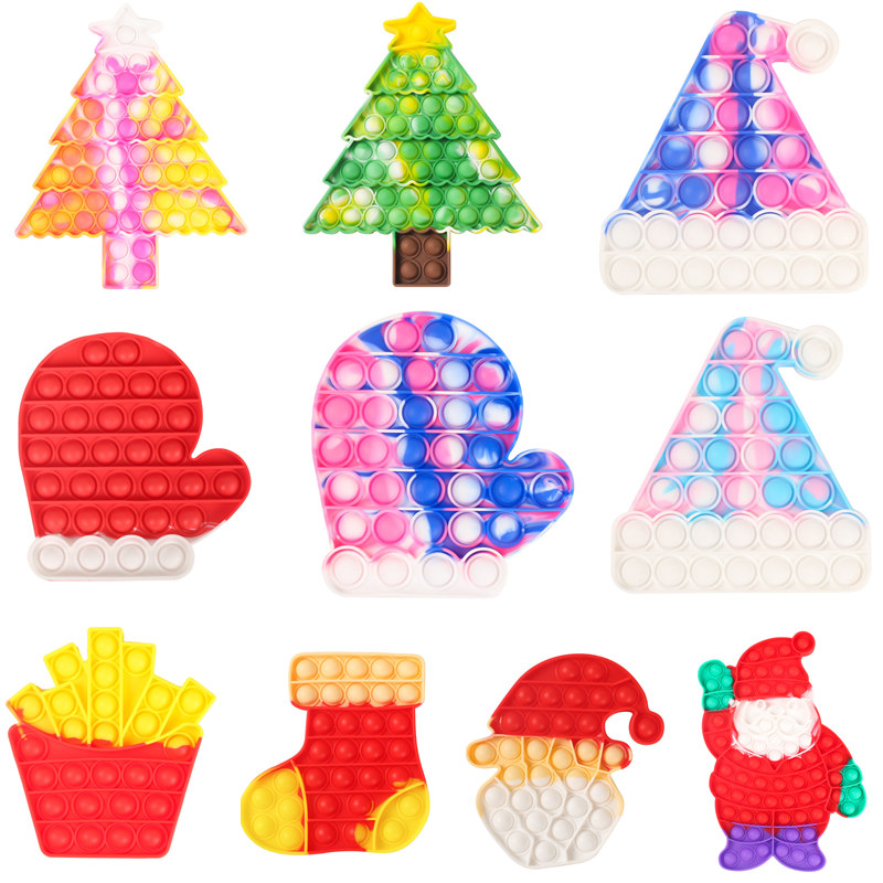 Big Push Bubble Fidget Toys Christmas Tree Hat Gloves Shape Sensory Board Game Kids Silicone Puzzles Pop Bubbles Autism Anxiety Decompression Toy Gifts
Big Push Bubble Fidget Toys Christmas Tree Hat Gloves Shape Sensory Board Game Kids Silicone Puzzles Pop Bubbles Autism Anxiety Decompression Toy Gifts