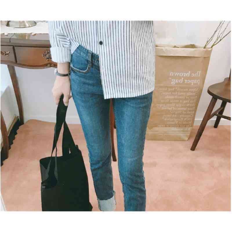 fall arrival women blouse fashion shirt long sleeve stripped office lady tops 210506