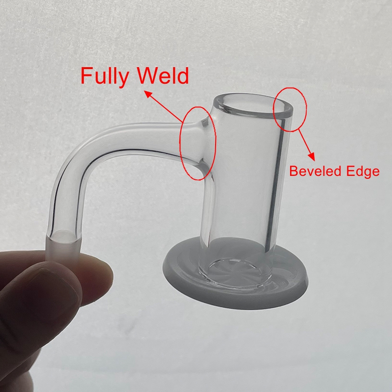 White Bottom Blender Spin Beveled Edge Banger Nails Fully Weld Seamless Quartz Bangers 10mm 14mm Male Joint 45 90 Degree 20mm OD
White Bottom Blender Spin Beveled Edge Banger Nails Fully Weld Seamless Quartz Bangers 10mm 14mm Male Joint 45 90 Degree 20mm OD