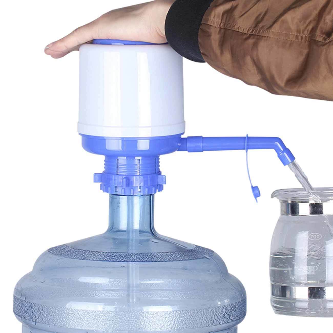Water Bottles Pump Manual Hand Pressure Drinking Fountain Pressure Pump Water Press Pump with an Extra Short Tube Sanitary Cap