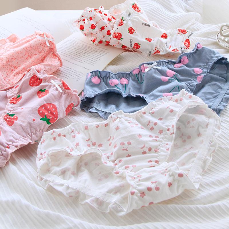 Women's Panties SP&CITY Cartoon Fruit Cute Cotton Underwear Ruffle Sweet Girl Cherry Soft Mid Waist Colored Seamless Briefs
Women's Panties SP&CITY Cartoon Fruit Cute Cotton Underwear Ruffle Sweet Girl Cherry Soft Mid Waist Colored Seamless Briefs