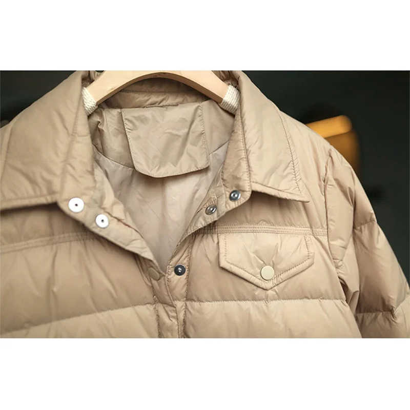 SEDUTMO Spring Fashion Duck Down Coat Women Slim Warm Jackets Autumn Casual Pocket Parkas ED1426 210819