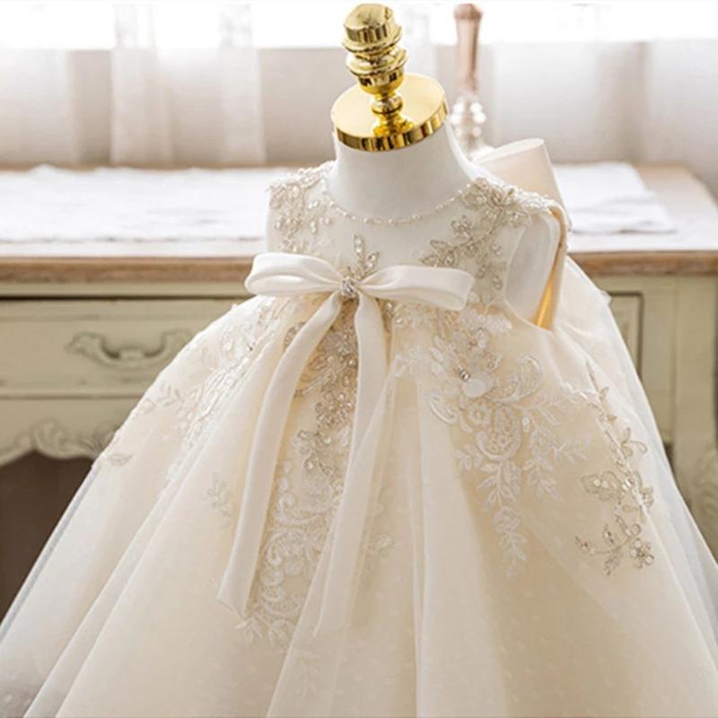 Girl's Dresses Korean Baby Girl Baptism Dress Kids Beading Bow Lace Tulle Toddler Christening Gown 1st Birthday Infant Boutique Vestido, Picture color
Girl's Dresses Korean Baby Girl Baptism Dress Kids Beading Bow Lace Tulle Toddler Christening Gown 1st Birthday Infant Boutique Vestido, Picture color