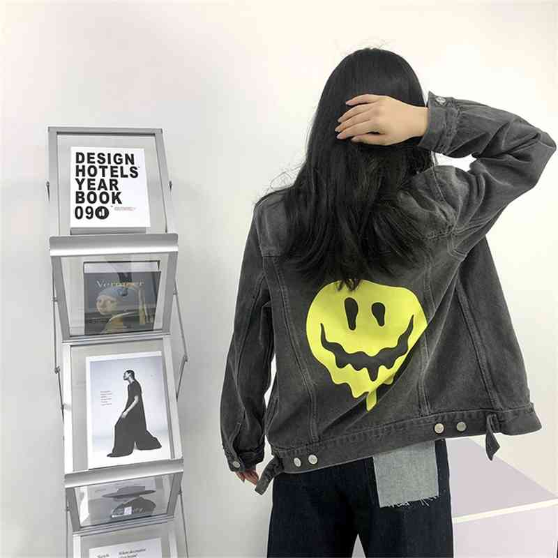 B * new online washing water funny graffiti simple trendsetter must-have couple' same cowboy coat, Wash water cement
B * new online washing water funny graffiti simple trendsetter must-have couple' same cowboy coat, Wash water cement