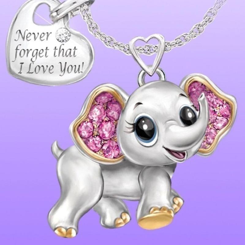 Fashion Women Necklaces 2Pcs Lovely Elephant Letters Carved Heart Pendant Chain Necklace Gift Choker Pendants For Chokers, Golden;silver
Fashion Women Necklaces 2Pcs Lovely Elephant Letters Carved Heart Pendant Chain Necklace Gift Choker Pendants For Chokers, Golden;silver