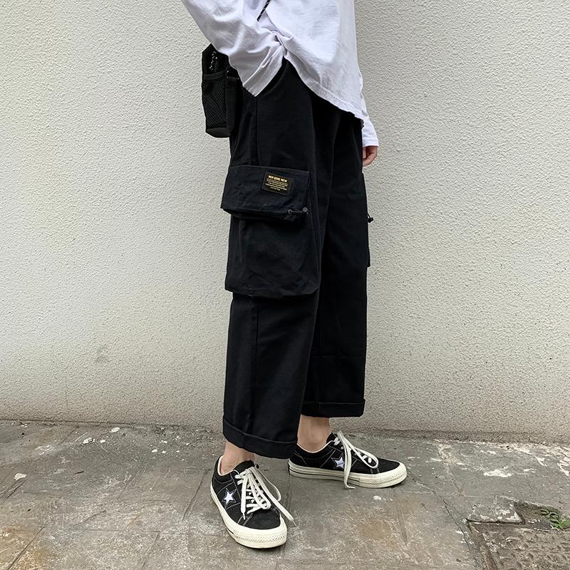 Men Hip Hop Harem Slim Workout Work Pencil Pants Male Casual Loose Cargo Jogging Sweatpants Black Grey Trousers Fashion Men's