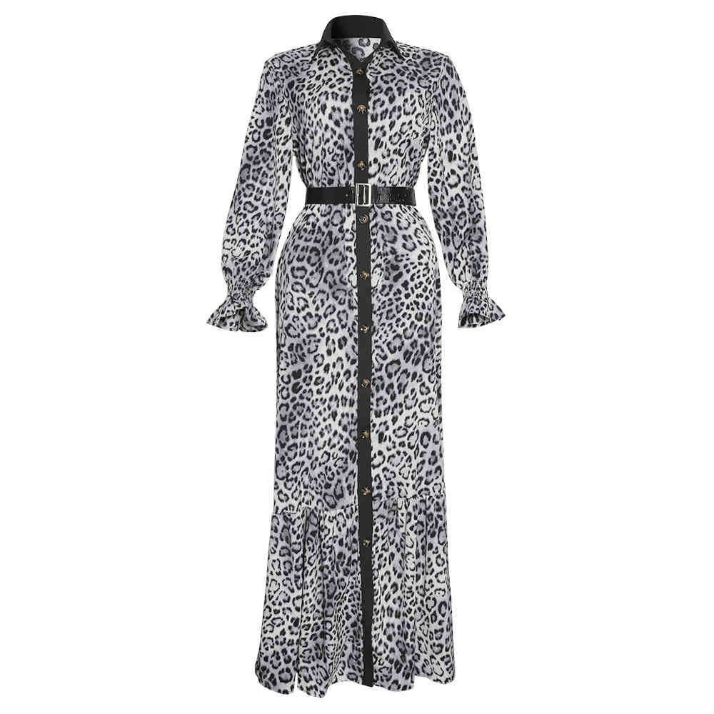 MD African Print Leopard Dress Women Dashiki Maxi Dresses Muslim Fashion Abaya Plus Size Ankara Female Clothing Evening Gown 210408
