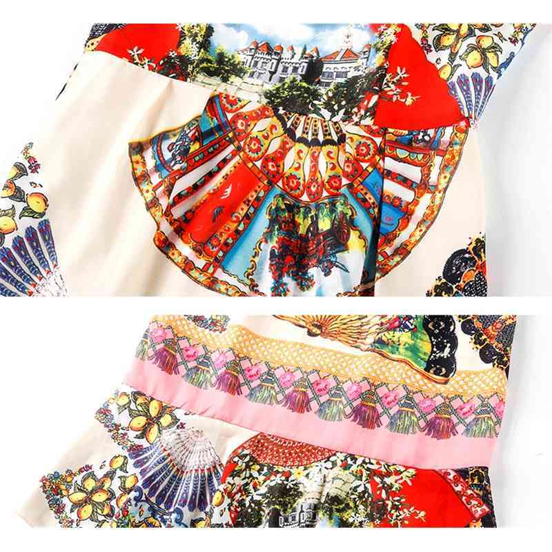Fashion Runway Summer Dress Women's Spaghetti Strap Vintage Floral Print Sexy Mermaid Sheath Party 210522