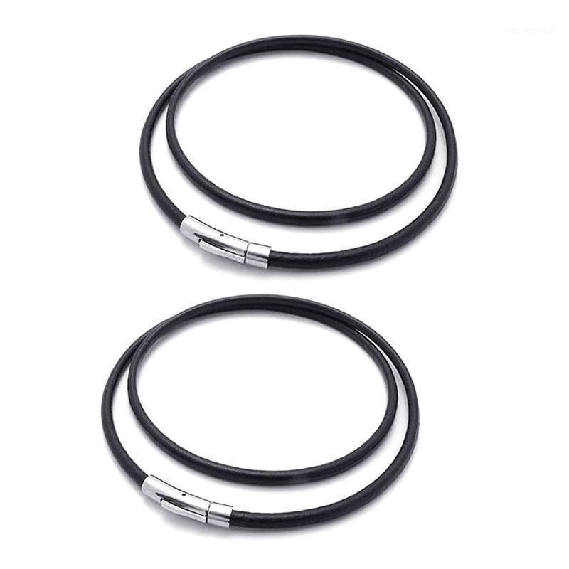 Jewelry Men's Necklace - Chain 3mm Cord Leather Stainless Steel For Men With Gift Bag, 50cm & 60cm Chains 
Jewelry Men's Necklace - Chain 3mm Cord Leather Stainless Steel For Men With Gift Bag, 50cm & 60cm Chains