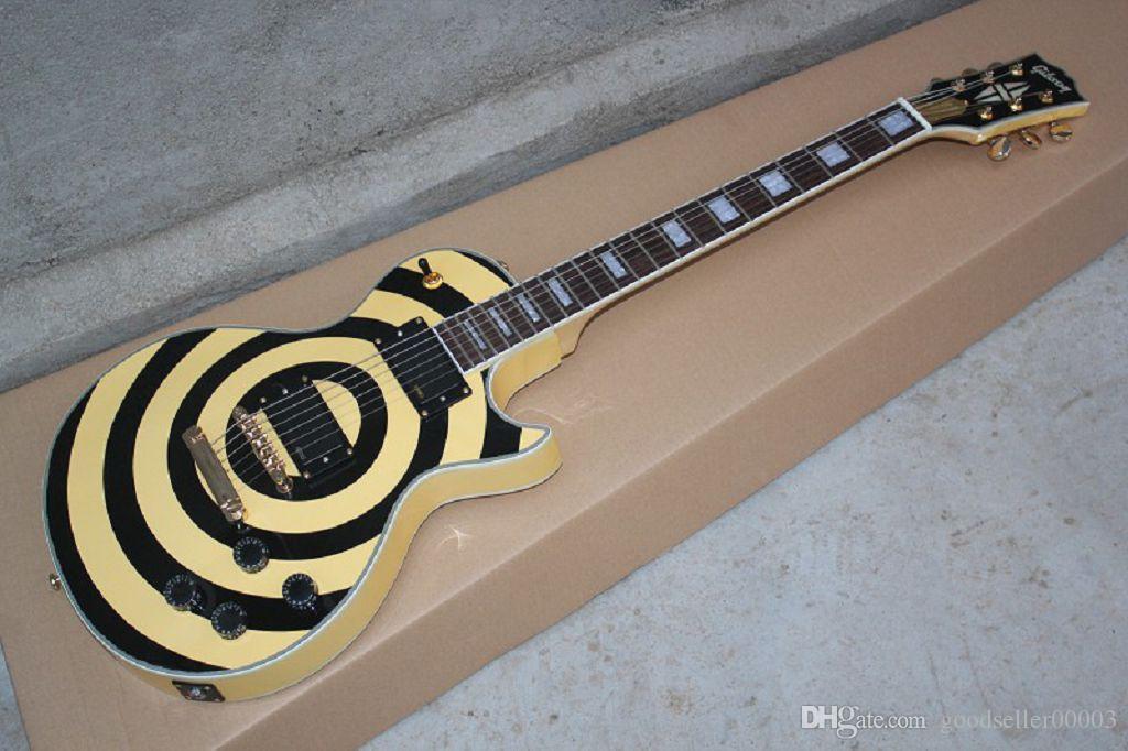 New G-LP Zakk Wylde Guitar Yellow Black Circle 6 Strings Electric Guitar Factory Price
New G-LP Zakk Wylde Guitar Yellow Black Circle 6 Strings Electric Guitar Factory Price