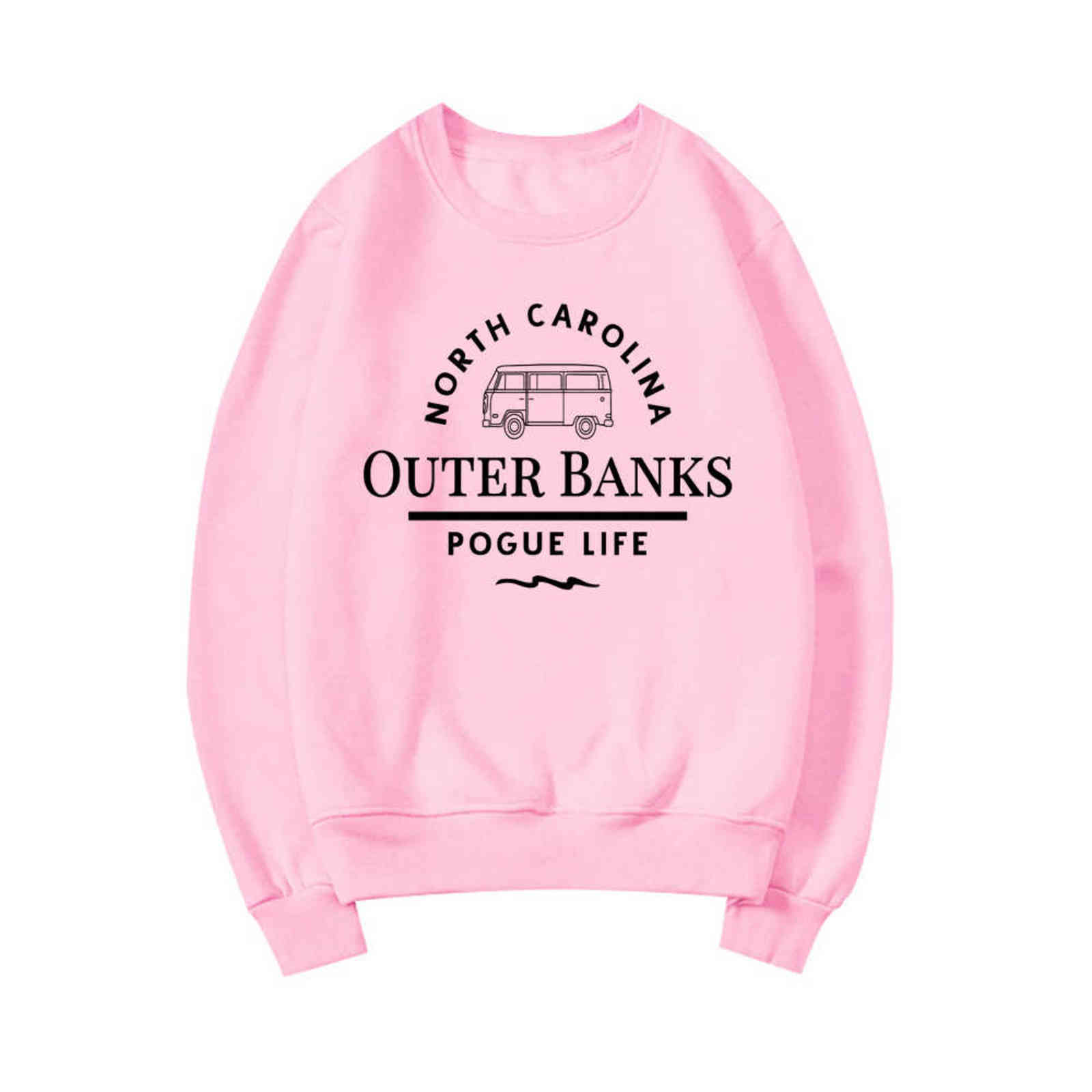 Outer Banks North Carolina Sweatshirt Pogue Life Hoodies Outer Banks Paradise on Earth Hoodie OBX Crewneck Sweatshirt Top 211104wtt