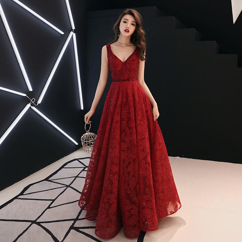 Ethnic Clothing Women Sexy V-Neck Backless Banquet Gown Elegant Bridal Wedding A-Line Dresses Exquisite Sequined Slim Evening Party Dress
Ethnic Clothing Women Sexy V-Neck Backless Banquet Gown Elegant Bridal Wedding A-Line Dresses Exquisite Sequined Slim Evening Party Dress