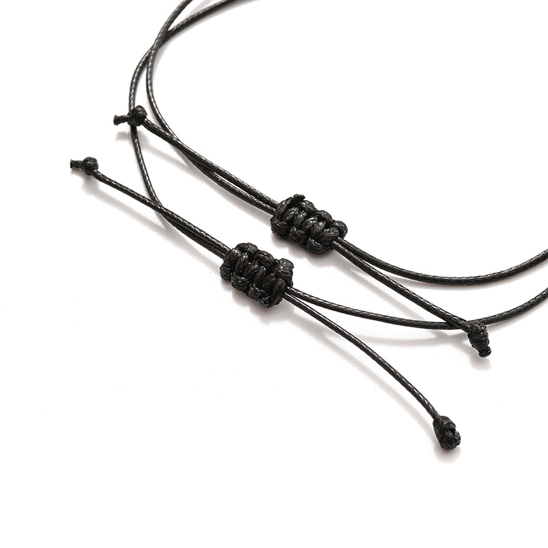 Cylindrical White Black Lava Stone Bead Weave Perfume Bracelet Aromatherapy Essential Oil Diffuser Bracelet For Women Men jewelry