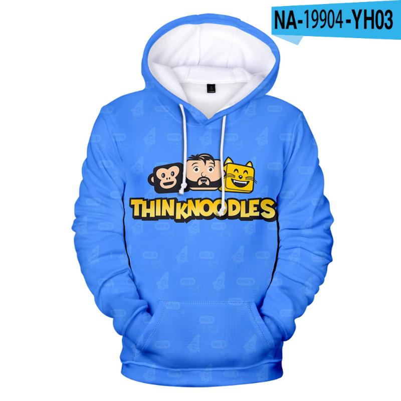 Men's Hoodies & Sweatshirts 2-14 Children's 3D Print Anime Thinknoodles Hoodie Men Women Fashion Hip Hop Sweatshirt