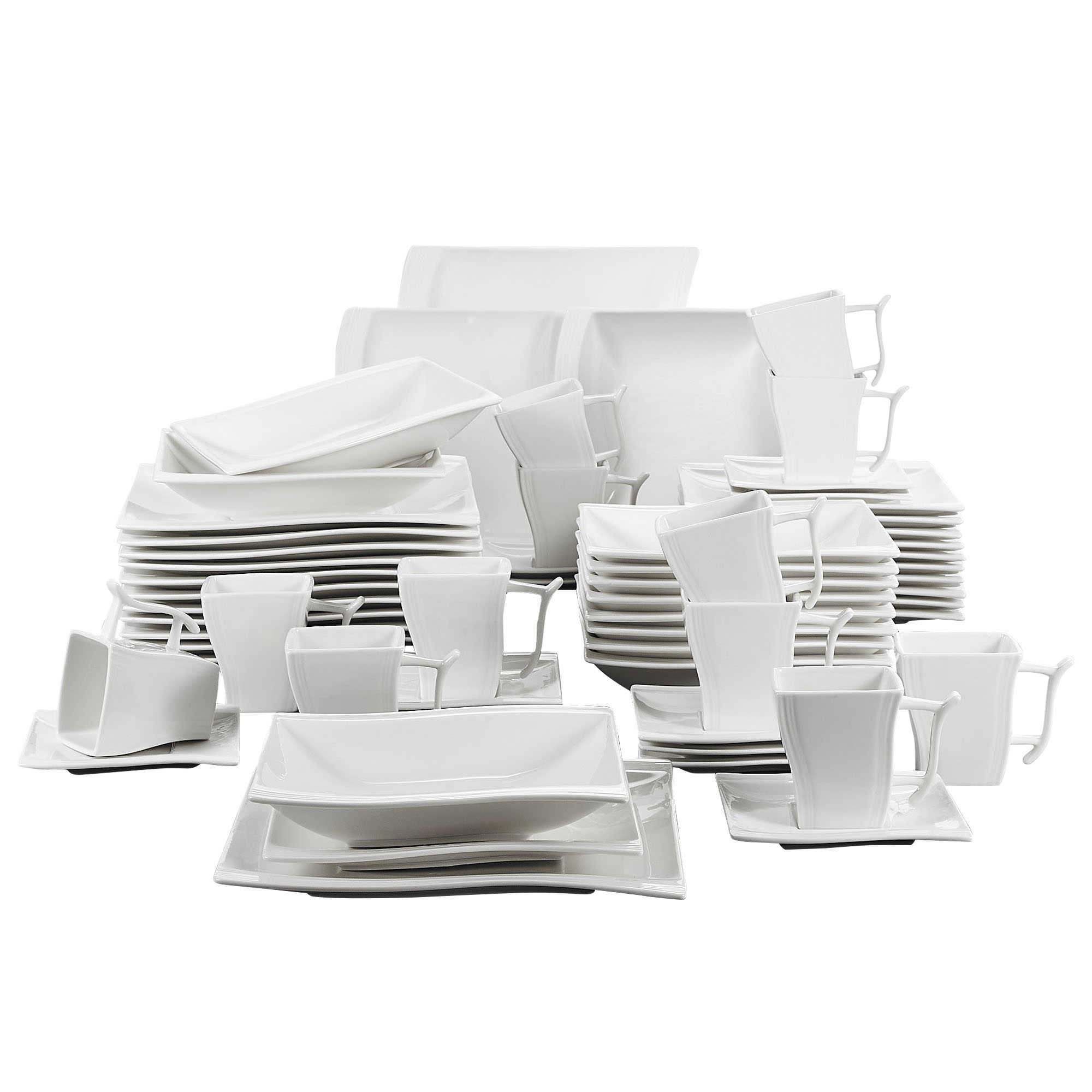 MALACASA FLORA 60-Piece White Porcelain Dinner Set with 12*Cup,Saucer,Dessert Soup Dinner Plate Dinnerware Set Service 12 Person 210706
MALACASA FLORA 60-Piece White Porcelain Dinner Set with 12*Cup,Saucer,Dessert Soup Dinner Plate Dinnerware Set Service 12 Person 210706