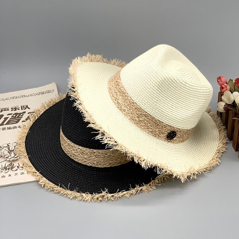 Stingy Brim Hats Women Sun Hat Raffia Straw Beach Handmade Woven Jazz Block UV Protection Wide Visor Men Panama Fedora, Blue;gray
Stingy Brim Hats Women Sun Hat Raffia Straw Beach Handmade Woven Jazz Block UV Protection Wide Visor Men Panama Fedora, Blue;gray