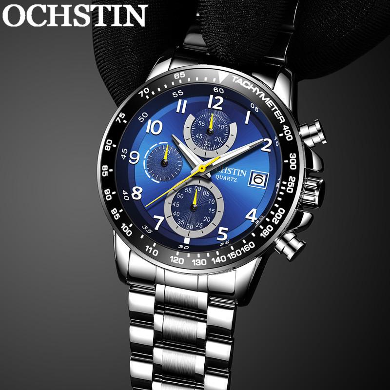Wristwatches OCHSTIN Man WristWatch Chronograph Sport Men Watch Military Army Top Blue Dial Stainless Steel Male Clock Gift 611, Slivery;brown
Wristwatches OCHSTIN Man WristWatch Chronograph Sport Men Watch Military Army Top Blue Dial Stainless Steel Male Clock Gift 611, Slivery;brown