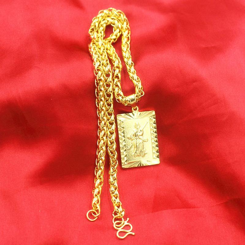 Chains Fashion Euro Coin Wedding Jewelry Gift Gold Dragon Pendant Men's Long-Lasting Color Vietnamese Sand Necklace