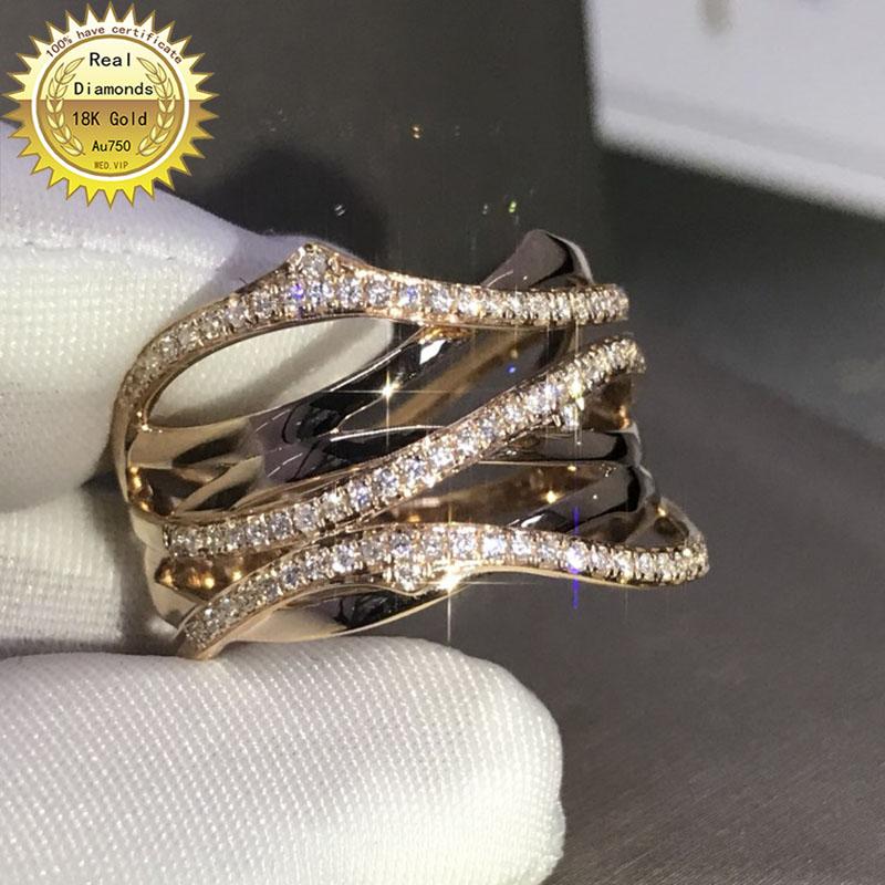 Cluster Rings 18k Gold Ring Natural Real 0.48ct Diamond Engagement&Wedding Jewellery Have Certificate 0030, Golden;silver
Cluster Rings 18k Gold Ring Natural Real 0.48ct Diamond Engagement&Wedding Jewellery Have Certificate 0030, Golden;silver