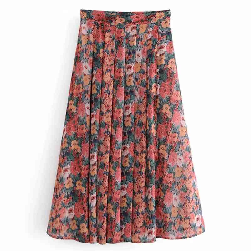 Floral Print Long Skirt Women High Waist Pleated Side Split Slim Skirts Soft Casual female pleated skirts 210524, As the photo
Floral Print Long Skirt Women High Waist Pleated Side Split Slim Skirts Soft Casual female pleated skirts 210524, As the photo