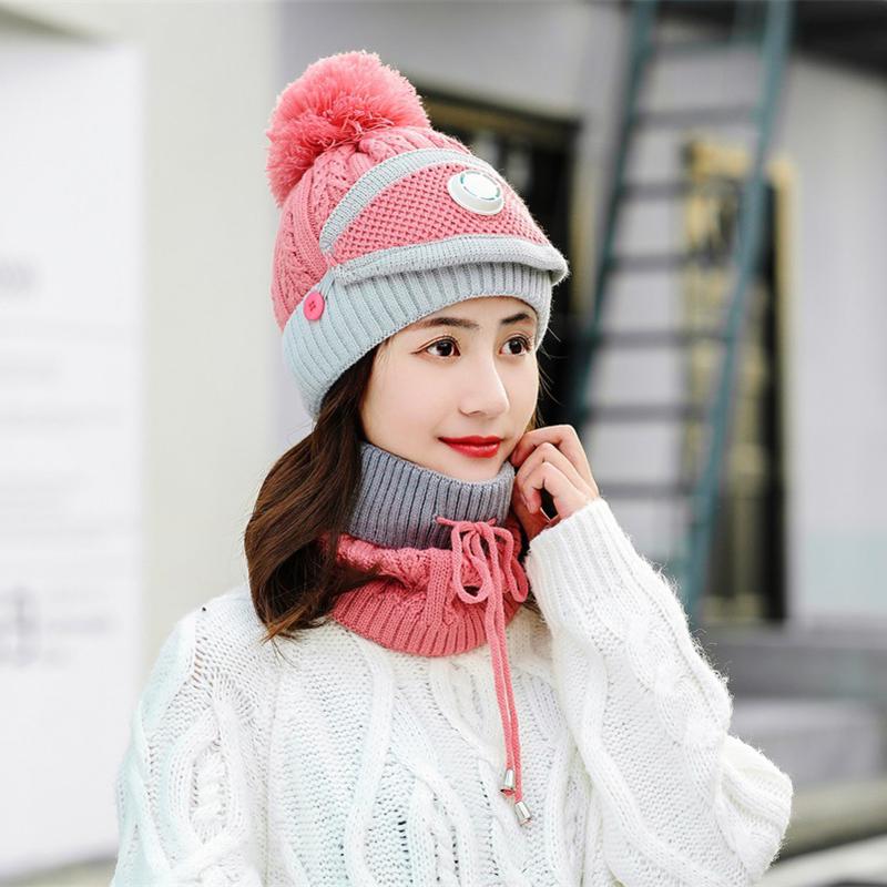 Hats, Scarves & Gloves Sets Winter Knitted Hats Women Patchwork Thick Warm Bonnet Scarf Streetwear Outdoor Fashion Caps #G2
Hats, Scarves & Gloves Sets Winter Knitted Hats Women Patchwork Thick Warm Bonnet Scarf Streetwear Outdoor Fashion Caps #G2