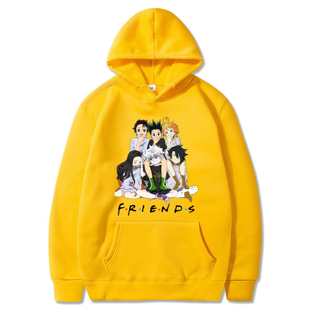 Japanese Anime The Promised Neverland Hunter X Hunter Demon Slayer Friends Print Hoodie Winter Keep Warm Men Sweatshirt Harajuku Y0319, Orange
Japanese Anime The Promised Neverland Hunter X Hunter Demon Slayer Friends Print Hoodie Winter Keep Warm Men Sweatshirt Harajuku Y0319, Orange
