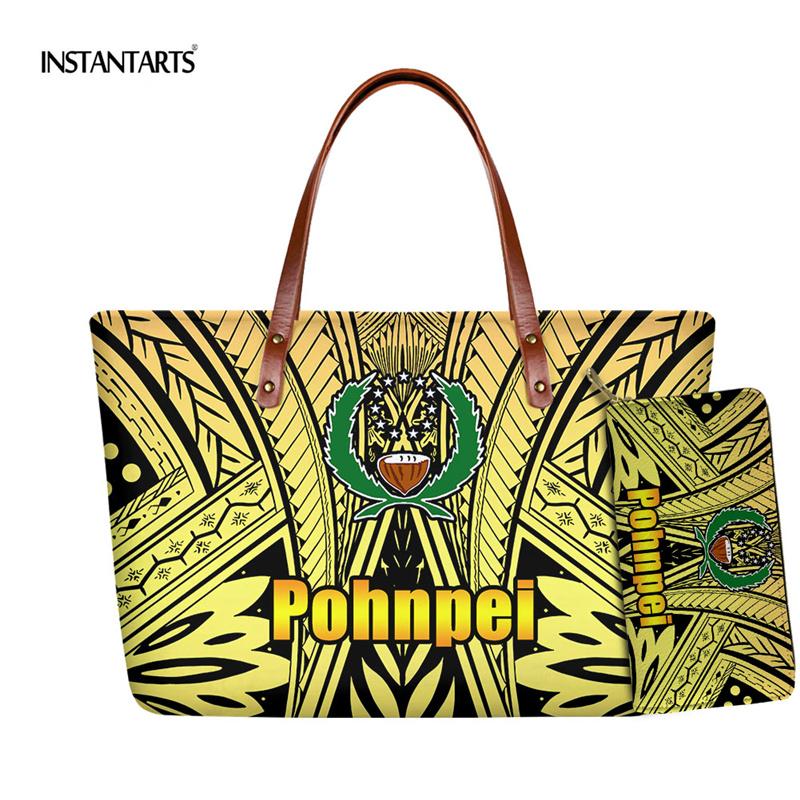 Evening Bags INSTANTARTS Women Luxury 2pcs Leather Handbag Polynesia Pohnpei Tribal Print Large Shoulder Handle Bag And Wallet Shopping Tote, Htgb680alz21
Evening Bags INSTANTARTS Women Luxury 2pcs Leather Handbag Polynesia Pohnpei Tribal Print Large Shoulder Handle Bag And Wallet Shopping Tote, Htgb680alz21
