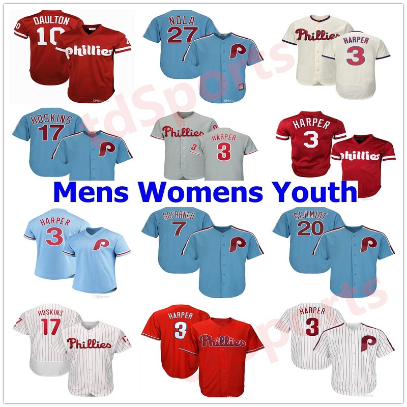Men Women kids Bryce Philadelphia Jersey Darren Daulton Harper Maikel Franco 17 Rhys Hoskins 27 Aaron Nola Phillies Mitch Williams Mike Schmidt Baseball, As shown in illustration
Men Women kids Bryce Philadelphia Jersey Darren Daulton Harper Maikel Franco 17 Rhys Hoskins 27 Aaron Nola Phillies Mitch Williams Mike Schmidt Baseball, As shown in illustration