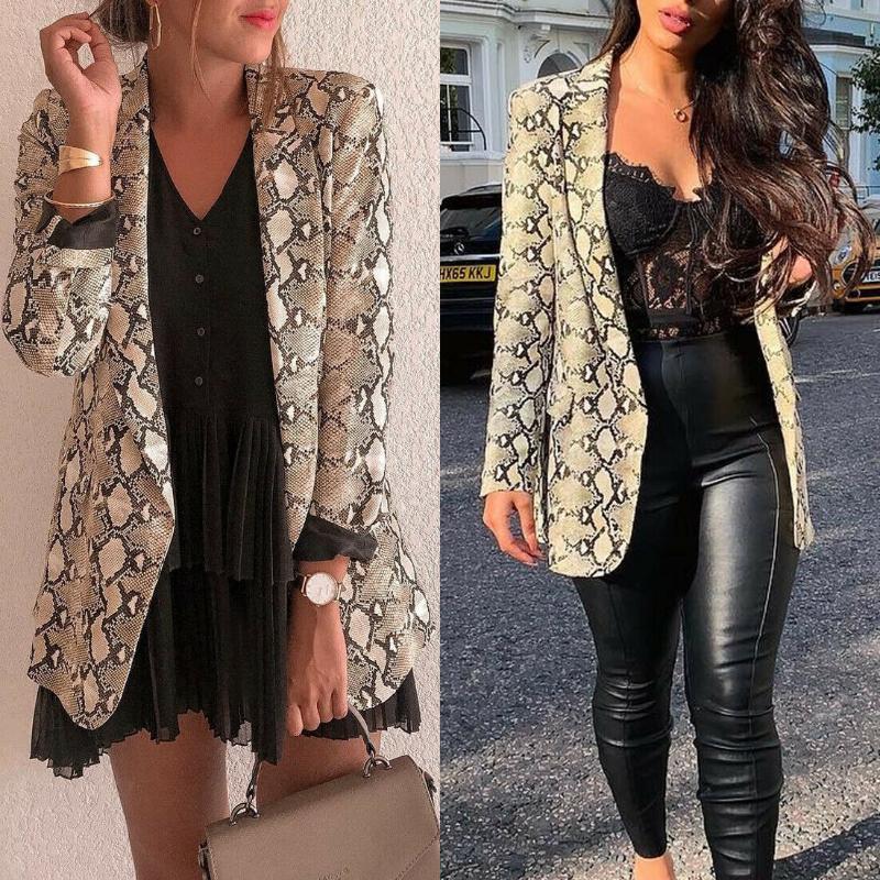 VS&LLWQ Women Elegant Snakeskin Slim Casual Business Suit Fashion Tailored Coat Outwear Women' Jackets, As pic
VS&LLWQ Women Elegant Snakeskin Slim Casual Business Suit Fashion Tailored Coat Outwear Women' Jackets, As pic