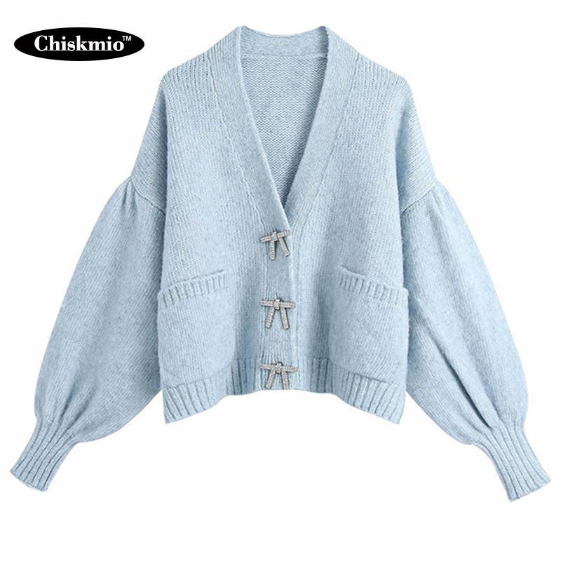 Women' Knits & Tees Women Fashion Bow Rhinestone Buttons Loose Knitted Cardigan Sweater Vintage Long Sleeve Pockets Female Outerwear Chic B, Sky blue
Women' Knits & Tees Women Fashion Bow Rhinestone Buttons Loose Knitted Cardigan Sweater Vintage Long Sleeve Pockets Female Outerwear Chic B, Sky blue