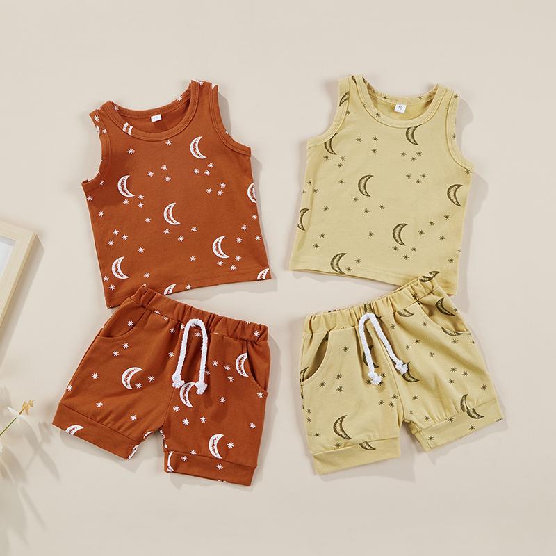 Clothing Sets Toddler Baby Summer Clothes 2Pcs Set, Sleeveless Round Neck Star And Moon Print Vest + Elastic Waist Shorts, White
Clothing Sets Toddler Baby Summer Clothes 2Pcs Set, Sleeveless Round Neck Star And Moon Print Vest + Elastic Waist Shorts, White