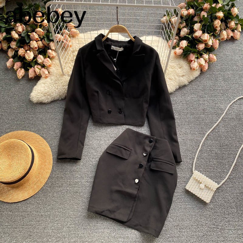 Women Summer Korean Fashion Se Casual Short Sleeve Blouses+High Waist Pleated Mini Skirts Two Piece Set 210512Z