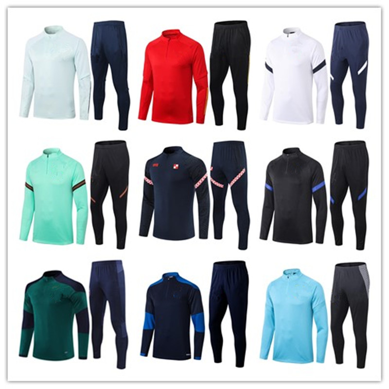 2021 mens football tracksuit soccer Wear 20 21 22 men training suit survetement foot chandal tuta jogging Sets, Black
2021 mens football tracksuit soccer Wear 20 21 22 men training suit survetement foot chandal tuta jogging Sets, Black
