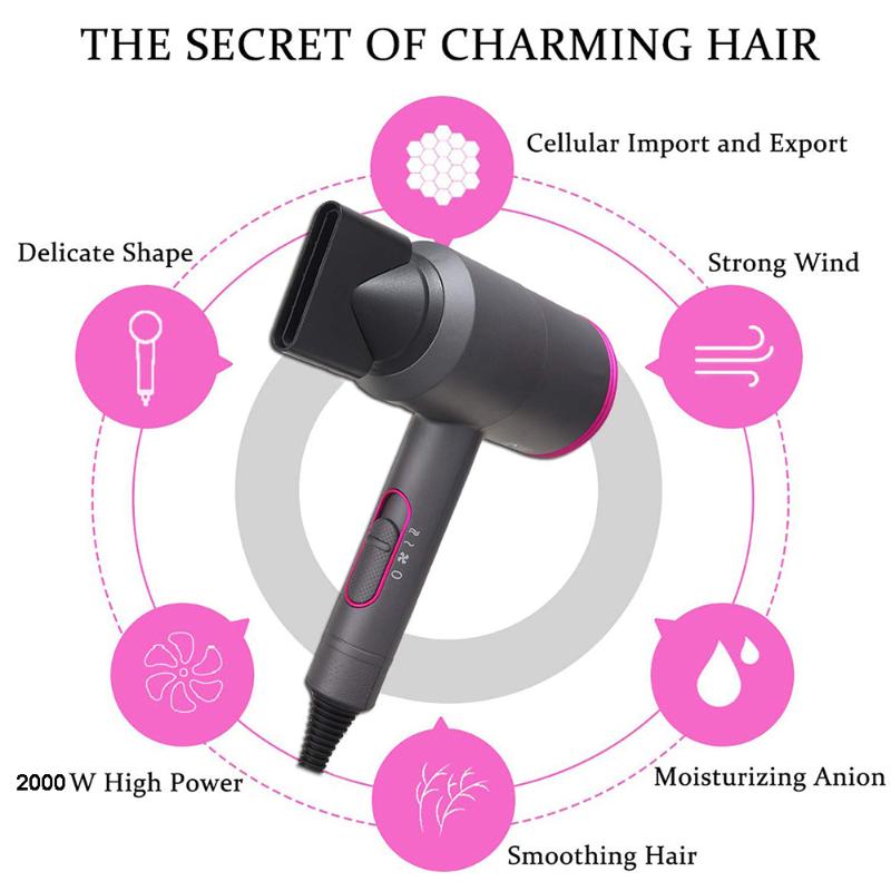 Electric Hair Brushes 2000W Professional Dryer Negative Ionic Blow Cold Wind Air Brush Hairdryer Strong Power Salon Style
Electric Hair Brushes 2000W Professional Dryer Negative Ionic Blow Cold Wind Air Brush Hairdryer Strong Power Salon Style